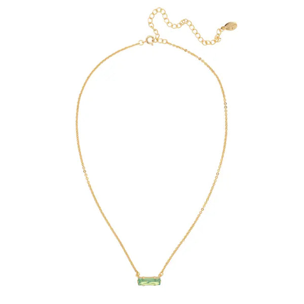 BINDI NECKLACE - GOLD/PACIFIC OPAL