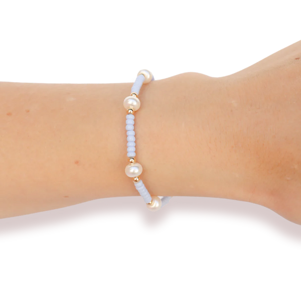 PASTEL PERIWINKLE PEARL BRACELET