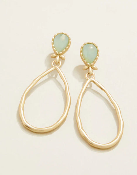 NARA TEARDROP EARRINGS - SEAFOAM