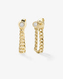 BABY JULIAN SOFT CHAIN HOOPS - GOLD/WHITE