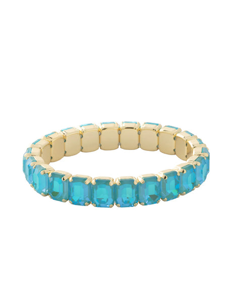 OCTAVIA STRETCH BRACELET 7IN - GOLD/SUMMER BLUE DELITE