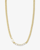JULIAN LOVES DIAMONDS NECKLACE 18in - GOLD/WHITE