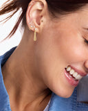 BABY JULIAN SOFT CHAIN HOOPS - GOLD/WHITE