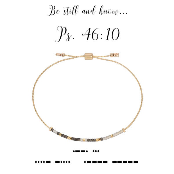 PSALM 46:10 MORSE CODE BRACELET