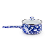 COBALT SWIRL SAUCE PAN