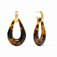 CARNABY DOORKNOCKER EARRING - TORTOISE SHELL