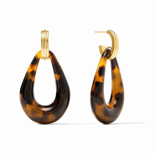 CARNABY DOORKNOCKER EARRING - TORTOISE SHELL