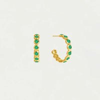 SIGNATURE ETERNITY HUGGIE HOOPS - GREEN ONYX