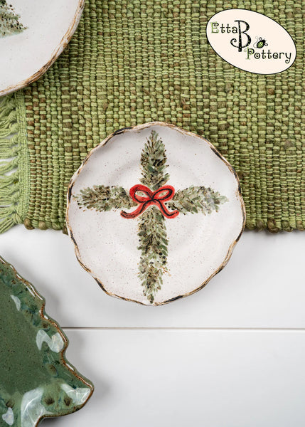 EVERGREEN CROSS W/ RED BOW