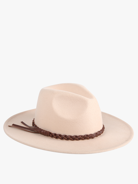 DEBBIE BRAIDED FEDORA - BEIGE