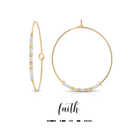 FAITH MORSE CODE HOOP EARRINGS