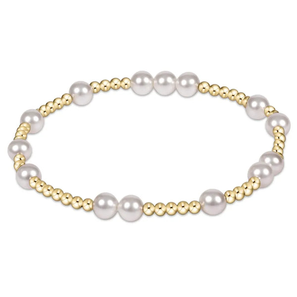 EXTENDS  HOPE UNWRITTEN 6MM BEAD BRACELET - PEARL