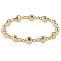 EXTENDS - HONESTY GOLD SINCERITY PATTERN 6MM BEAD BRACELET