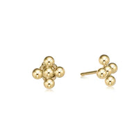 CLASSIC BEADED SIGNATURE CROSS STUD 3MM