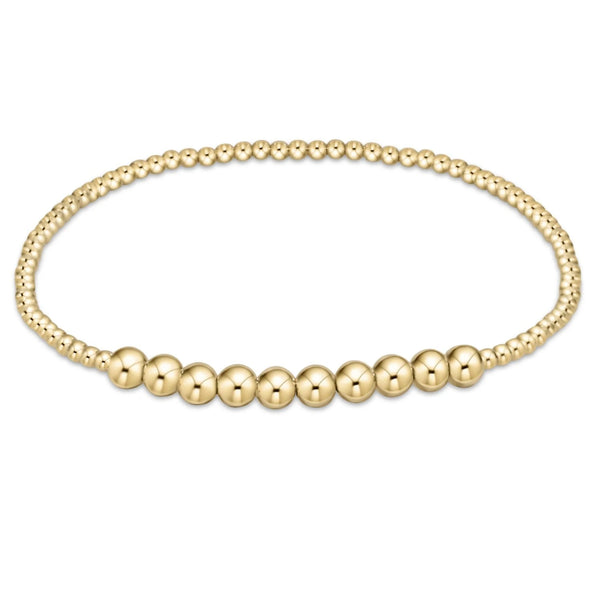 CLASSIC GOLD BEADED BLISS 2MM BEAD BRACELET 4MM GOLD