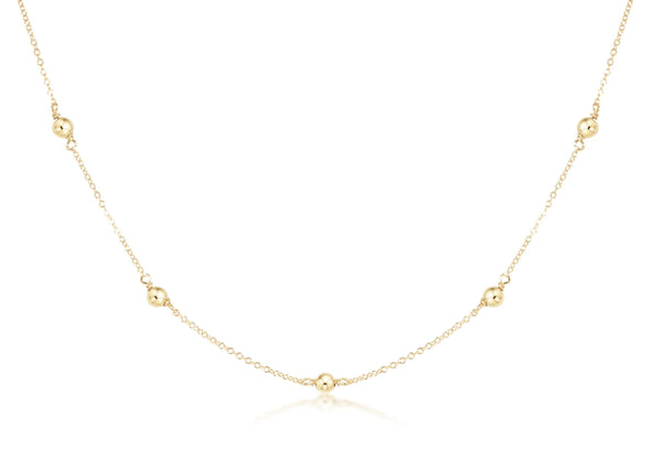 15" CHOKER SIMPLICITY CHAIN GOLD - CLASSIC 4MM GOLD