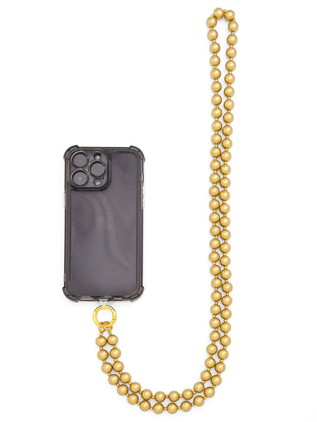 MATTE GOLD CROSSBODY PHONE LANYARD