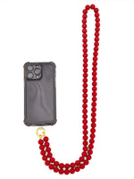 MATTE RED CROSSBODY PHONE LANYARD