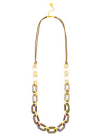 RESIN OVAL LINKS COLLAR NECKLACE