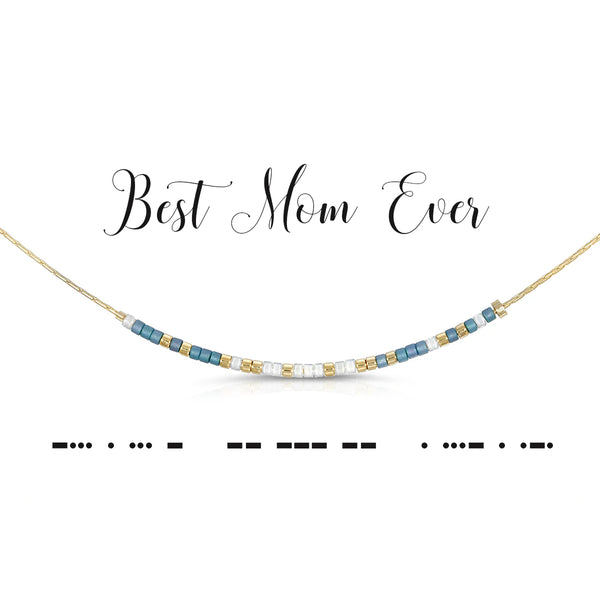 BEST MOM EVER MORSE CODE NECKLACE