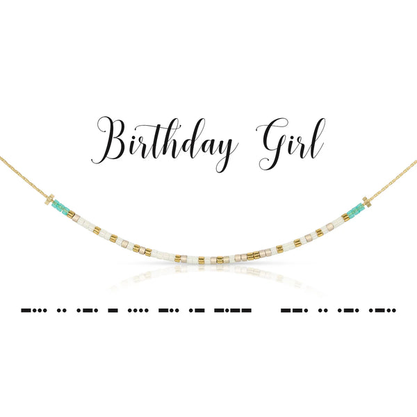 BIRTHDAY GIRL MORSE CODE NECKLACE