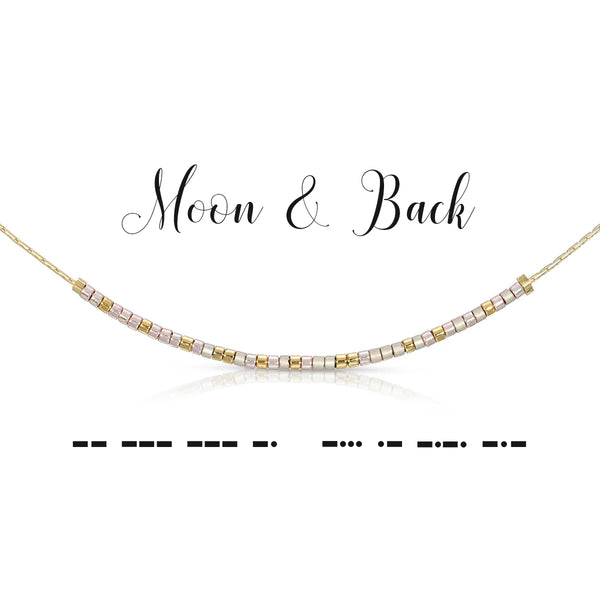 MOON & BACK MORSE CODE NECKLACE