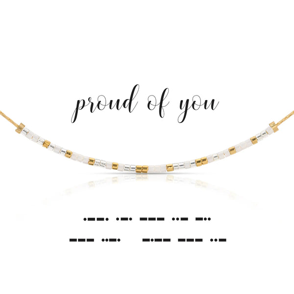 PROUD OF YOU MORSE CODE NECKLACE