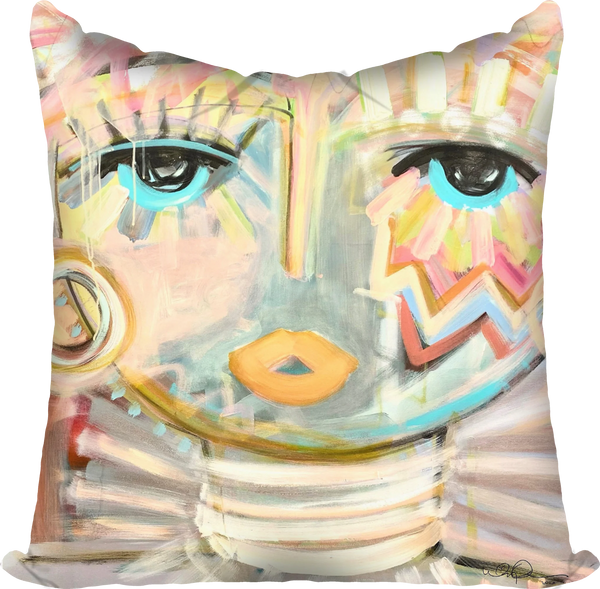PRETTY IN PINK CHICA PILLOW 22X22