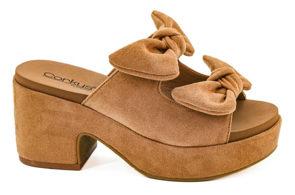 PUT A BOW ON IT-  CAMEL SUEDE