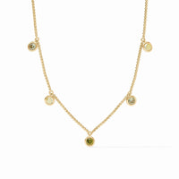 RAINBOW DELICATE CHARM NECKLACE - SHADES OF JADE