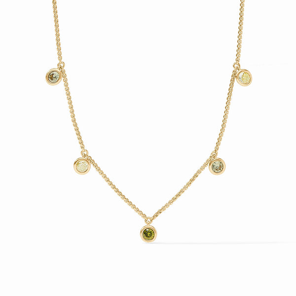 RAINBOW DELICATE NECKLACE - IRIDESCENT CLEAR CRYSTAL