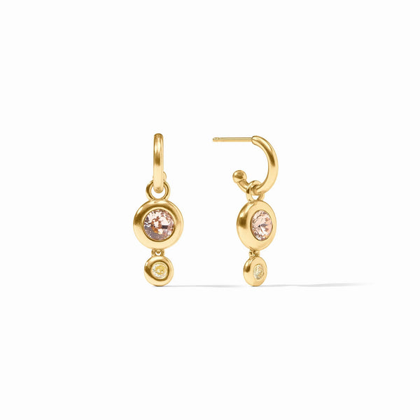 RAINBOW DUO HOOP & CHARM EARRINGS - CHAMPAGNE RADIANCE