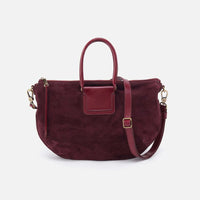 SHEILA LARGE CROSSBODY - SUEDE PRAIRIE GARNET