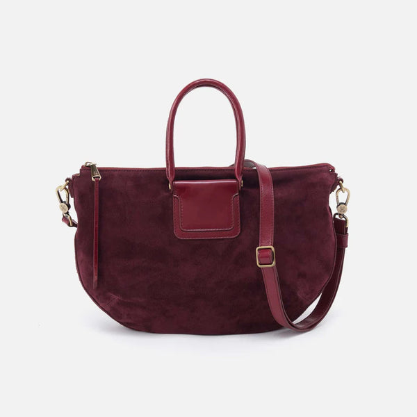 SHEILA LARGE CROSSBODY - SUEDE PRAIRIE GARNET