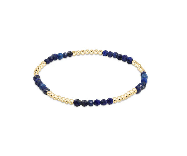 BLISSFUL PATTERN 2.5MM BEAD BRACELET - LAPIS