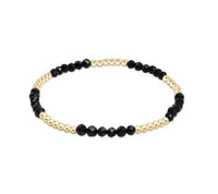 BLISSFUL PATTERN 2.5MM BEAD BRACELET - FACETED ONYX