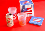 FLAG FROSTED CUPS SET/10