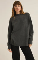 JOSEPHINE STRIPE SWEATER - HEATHER TAUPE