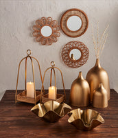 CANE TRAY LANTERN SET/2