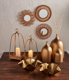 CANE TRAY LANTERN SET/2