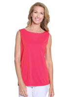 HI NECK TANK - FIERY RED