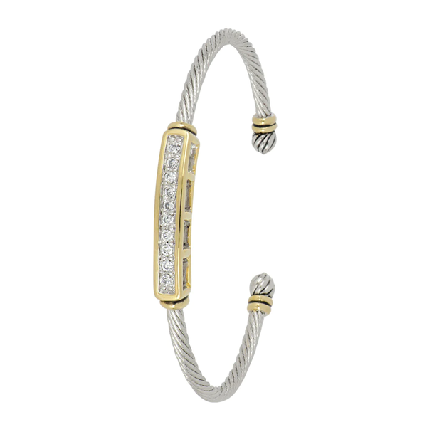 CELEBRATION PETITE PAVE BAR WIRE CUFF