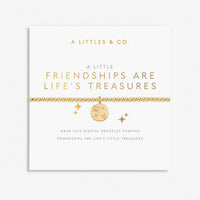 A LITTLE FREINDSHIPS ARE LIFE'S TREASURES GOLD BRACELET