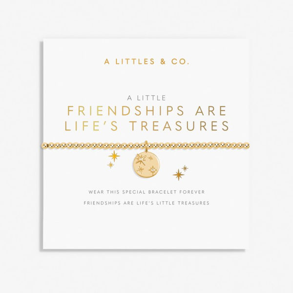 A LITTLE FREINDSHIPS ARE LIFE'S TREASURES GOLD BRACELET