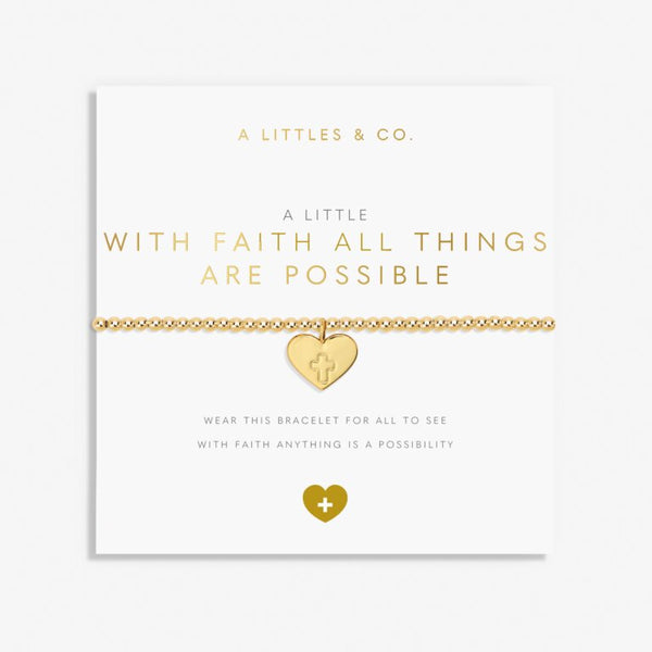 A LITTLE WITH FAITH ALL THINGS ARE POSSIBLE BRACELET