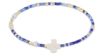 EGIRL HOPE UNWRITTEN SIGNATURE CROSS BRACELET - IS A SMURFS BUTT BLUE