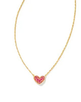 ARI CRYSTAL HEART PAVE NECKLACE