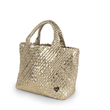 BRANDON SMALL WOVEN TOTE - GOLD