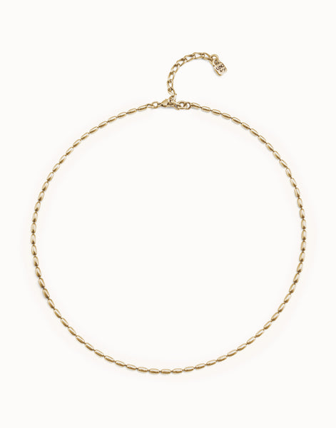 MYCHAIN SHORT OVAL LINK NECKLACE - GOLD