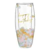 HAPPY BIRTHDAY CONFETTI STEMLESS TUMBLER